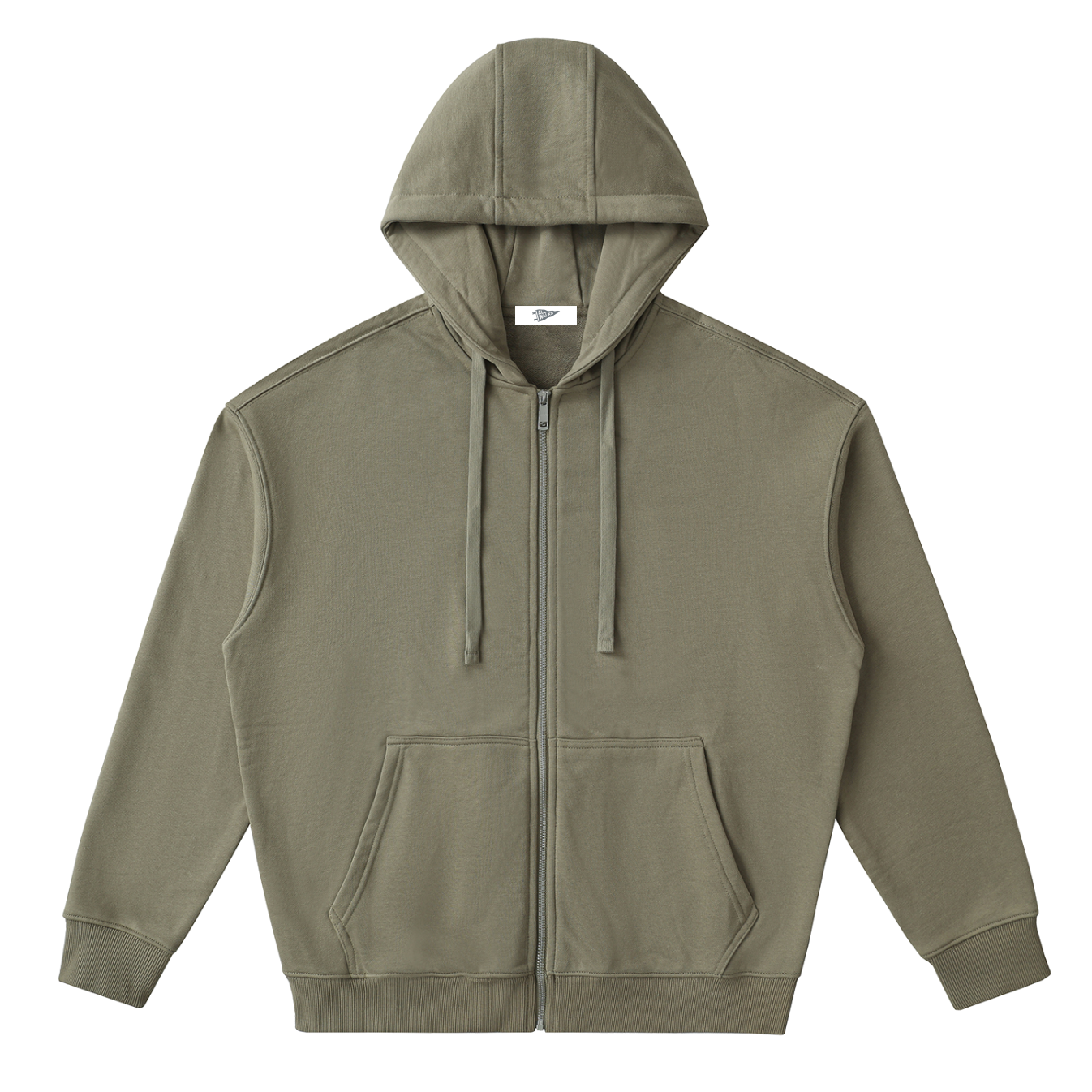 Drop-Shoulder Zip Up Hoodies