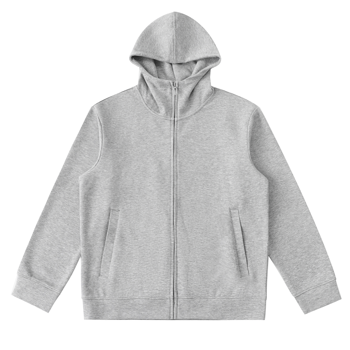 Heavyweight High Neck  Zip-Up Hoodie