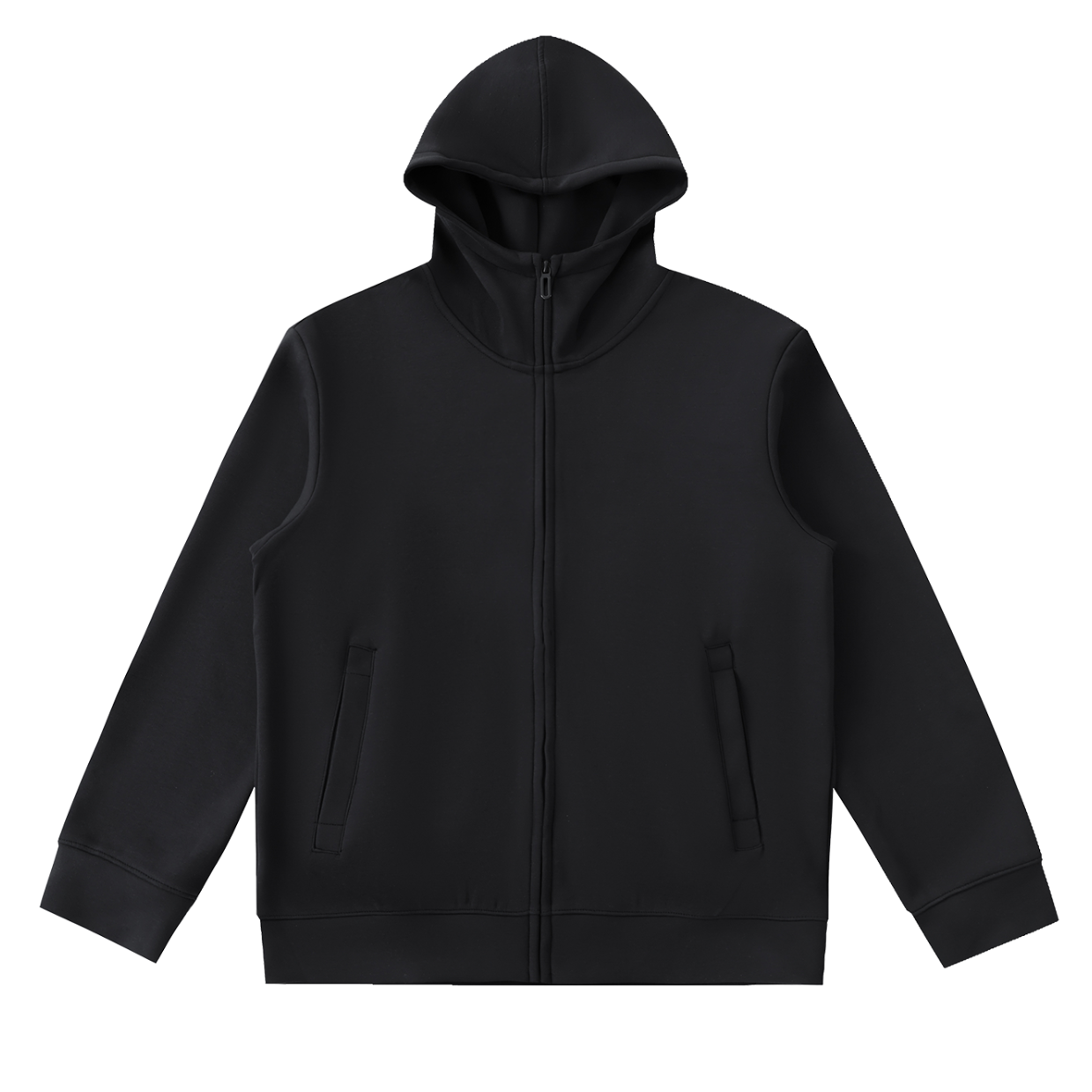 Heavyweight High Neck  Zip-Up Hoodie