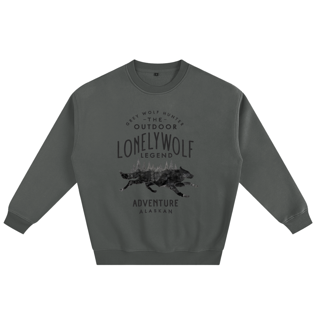 Lonely Wolf Fleeced Crew