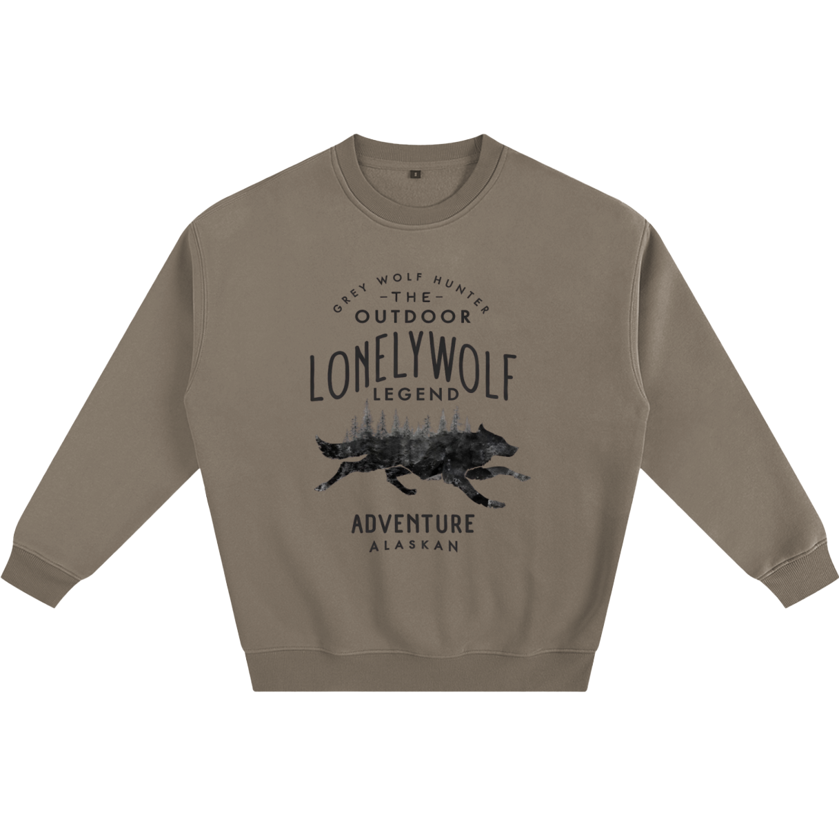 Lonely Wolf Fleeced Crew