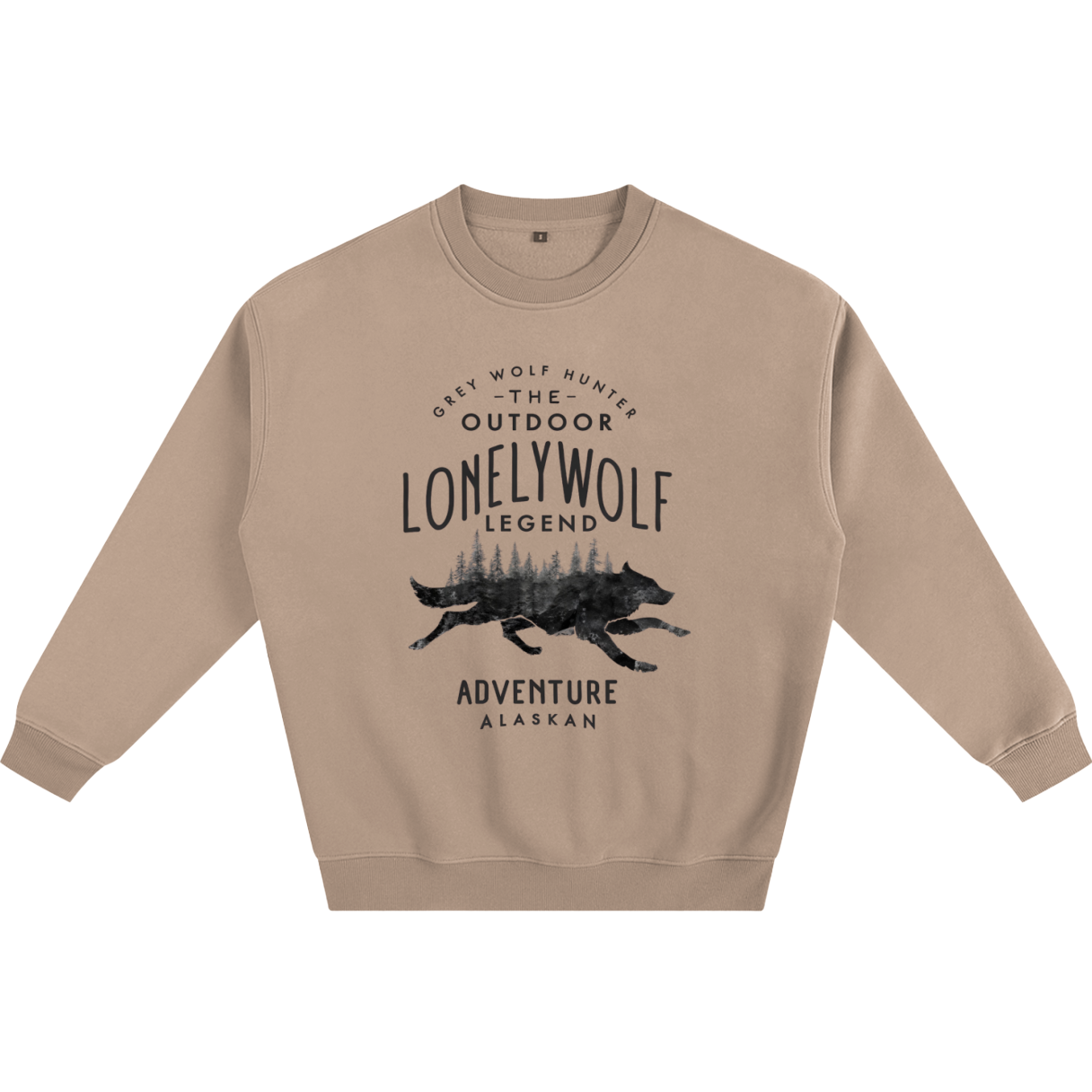 Lonely Wolf Fleeced Crew