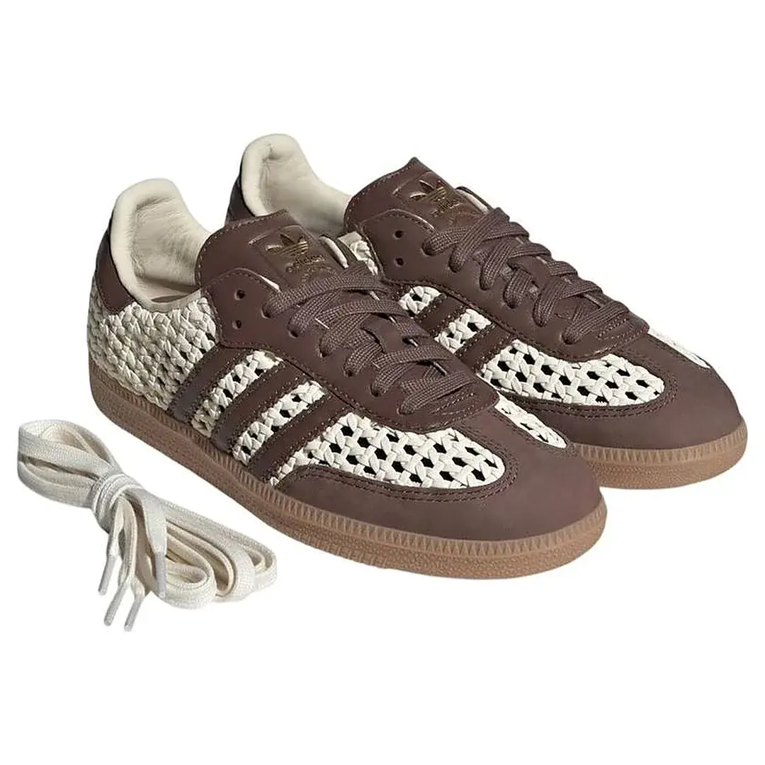 Adidas Samba OG Basketweave Cream White Earth Strata