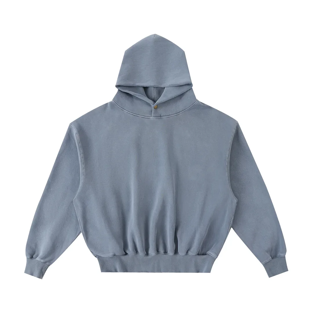 Frayed Enzyme Washed Hoodie