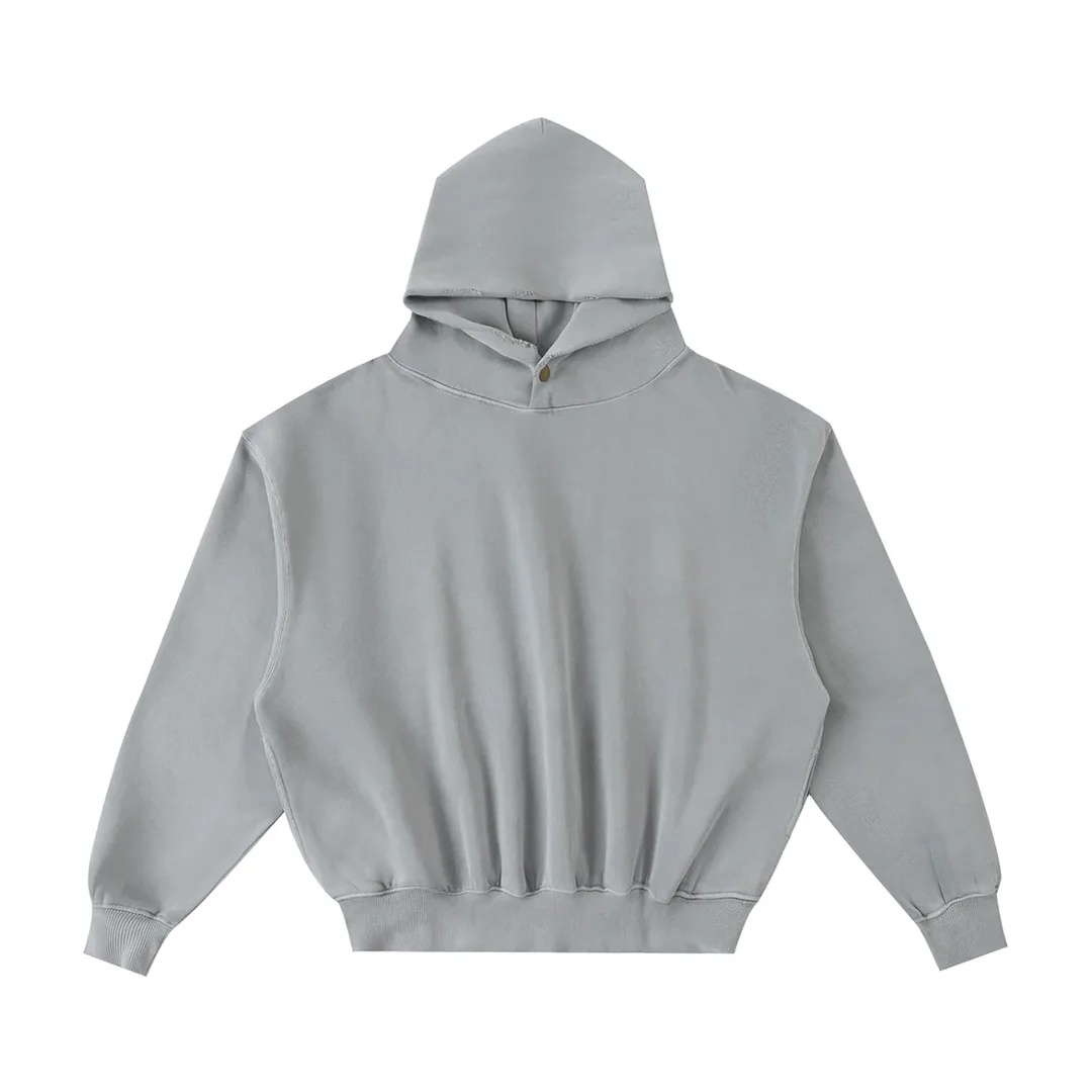 Frayed Enzyme Washed Hoodie