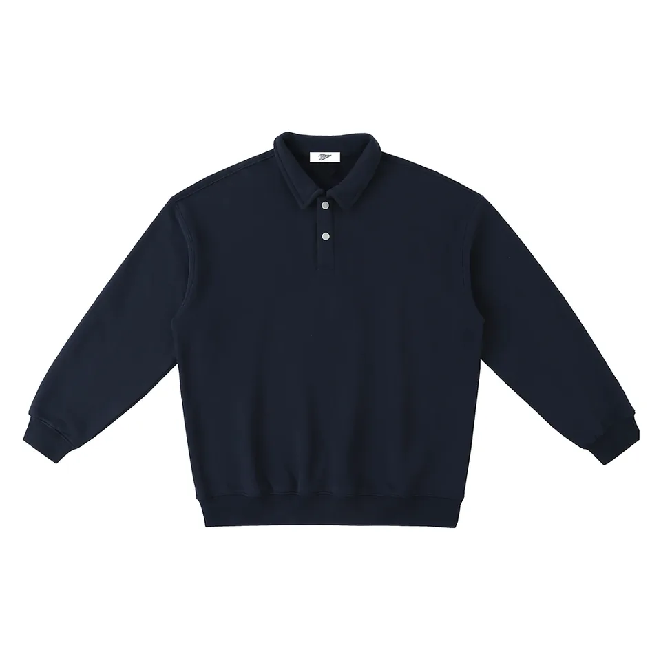 Heavyweight Polo-Collar Sweatshirt
