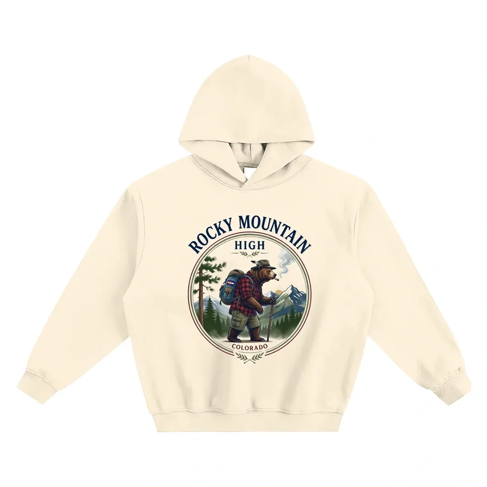 Rocky Mountain High Fleeced Boxy Hoodie