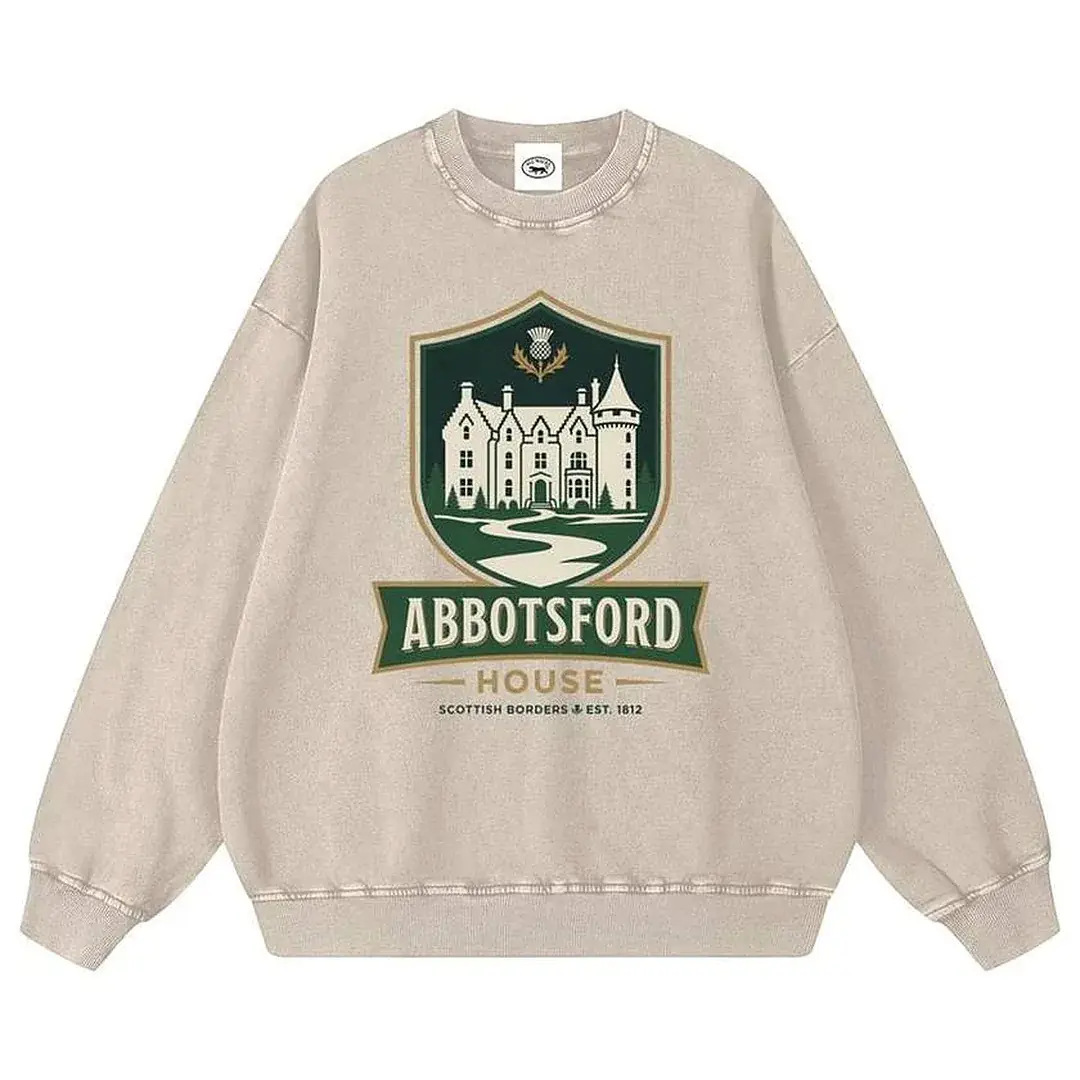 WMNS Scottish Abbotsford Snow Washed Oversized Crew