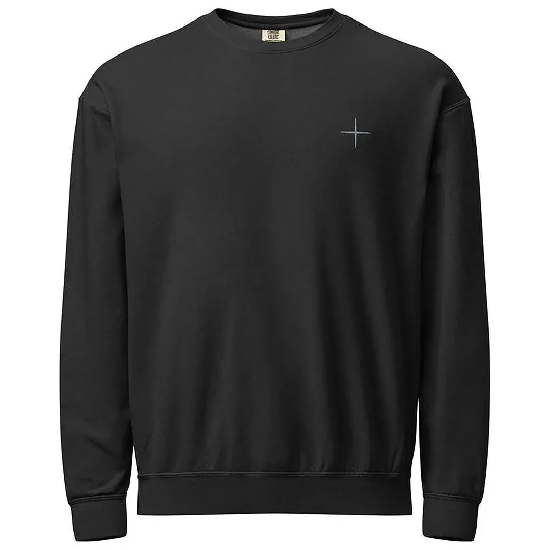 Unisex 100% Cotton Garment-dyed Fleece Crews